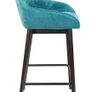 Azure Haven Armrest Stool  Luxurious Blue Bucket Bar Seating Image 3