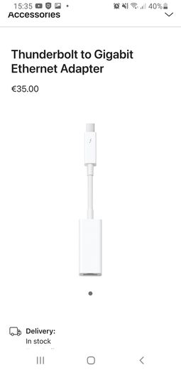 Apple Thunderbolt to Internet