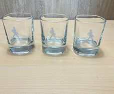 3 x Johnnie Walker Whisky Glasses Vintage - Striding Man