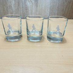 3 x Johnnie Walker Whisky Glasses Vintage - Striding Man