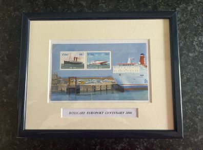 Rosslare Europort Centenary framed stamps