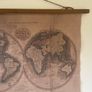 Vintage canvas map of the world Image 4