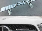 Chrome Metal Mercedes Benz AMG Front Grill Bonnet Badge Emblem Grill Emblem Badge