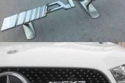 Chrome Metal Mercedes Benz AMG Front Grill Bonnet Badge Emblem Grill Emblem Badge