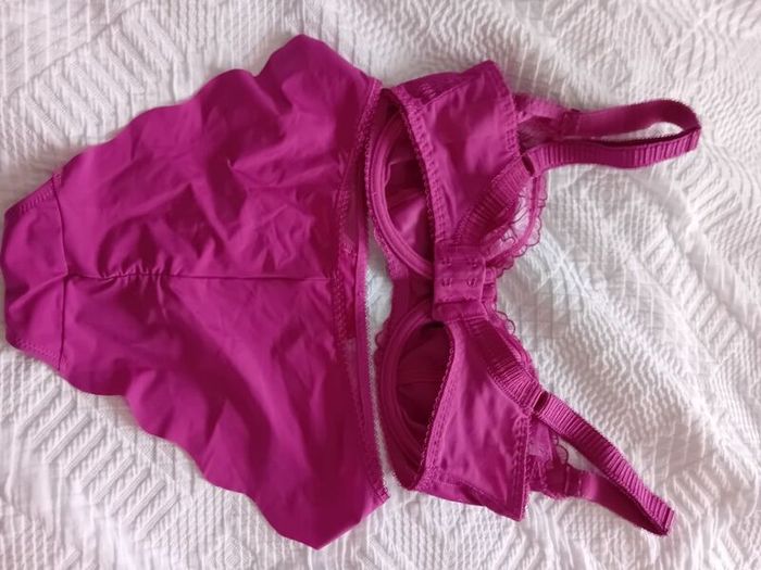 Fantasie Estelle - Underwired Side Support Bra 30F and Briefs S - Berry - BNWT RRP 80