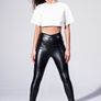 BNWT Missguided Nicole Faux leather Biker Black trousers sizeUK12 EUR40 Postage included Image 3