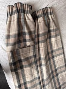 Check curtains - Brand new - 66x72