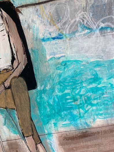 Original Figurative Painting GiFT Irish Art Grace Kelly inspired Cruise Yacht Art
