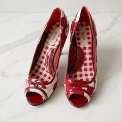 KENZO Paris: Vintage Floral Peep-Toe Pumps