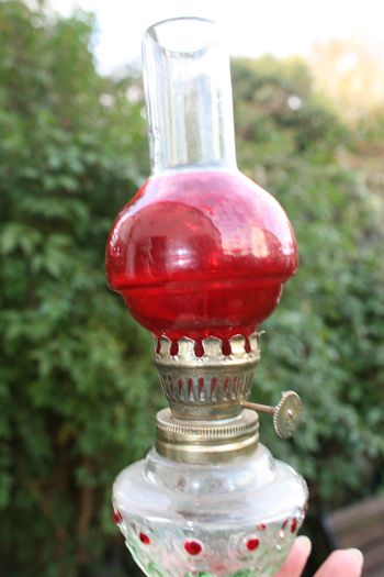 Oil lamp, glass kerosene lamp, 9,2" height indoor classic oil lamp, vintage retro oil lamp, indoor emergency lamp