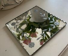 Shabby Chic Set of Laura Ashley Effect Mirror Base Effect.Perfect to sit Diffusers on rings and things or display an item
