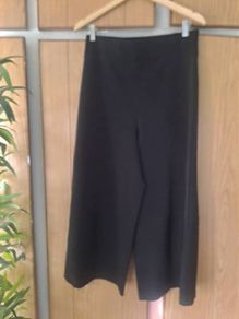 COS black extra wide leg trousers