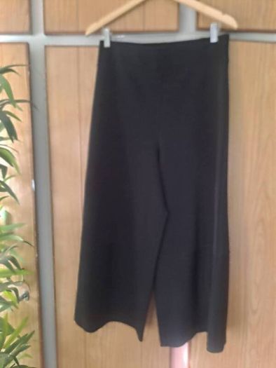 COS black extra wide leg trousers