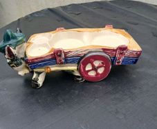 Vintage Donkey pulling Cart