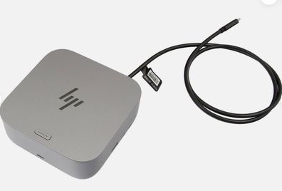 HP Docking station G6 100W, charger and USB 100W cable included.