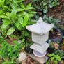 Japanese-style concrete garden lantern ornament,  Pagoda Image 3