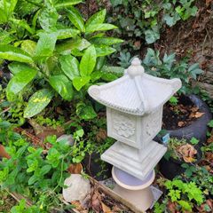 Japanese-style concrete garden lantern ornament,  Pagoda
