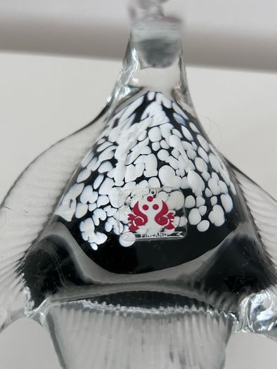 1970s Finnish art glass swan by Studiolasi