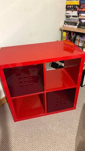 Ikea red kallax unit