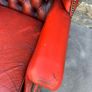 Vintage Oxblood Chesterfield Style Leather Wingback Armchair. Image 6