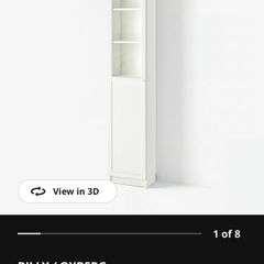 Ikea Billy/Oxberg bookcase with glass door (2 available)