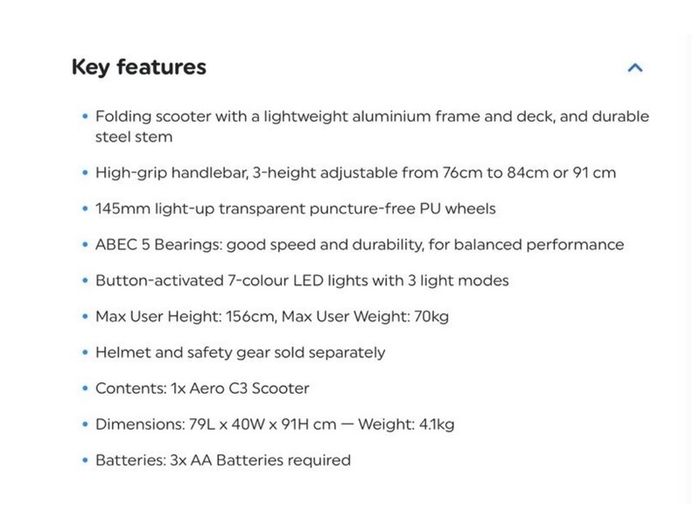 Aero Folding Scooter with led lights+ helmet
