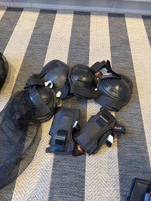 Set of kids elbow and knee guards