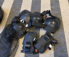 Set of kids elbow and knee guards