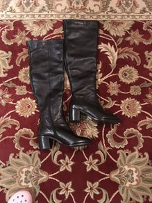 Dune over the knee leather boots, size EU-40, UK-7