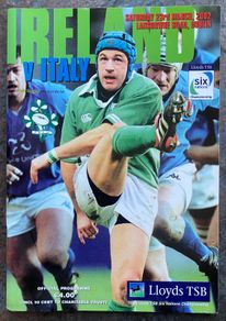 2002 Ireland v Italy - Lloyds TSB Six Nations Championship Programme