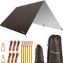 Hammock Rain Fly Tent Tarp, 3m x 3m Tarpaulin Portable Sunshade Lightweight Waterproof Groundsheet Windproof Camping gazebo Picnic Mat Anti UV Sun Shelter for Camping Travel Beach MULTIPLE COLOURS AVAILABLE (FREE SHIPPING) Image 2