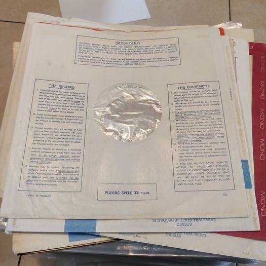 LP record vinyl sleeves and inners