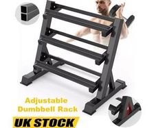 Heavy Duty Dumbbell Rack Storage Stand Hex Weight 3 Tier Wide Home Gym Storage - FREE DELIVERY