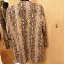 Women's Faux Suede Snake Print Coat Size M Image 5
