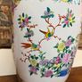 Vintage Hand-Painted Famille Rose Ceramic Vase Image 3