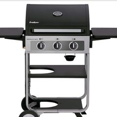 3-part garden Barbeque Grill and freely adjustable stainless steel burners