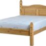Corona 4'6" Bed Low Foot End in Distressed Waxed Pine Image 2