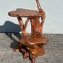 Unique Sculptural Tree Root Display Stand / Live Edge 2-Tier Table Image 2