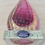 Murano transparent teardrop art glass paperweight (stopper) Image 8