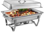 8 Pcs Chafing Dishes Buffet Stove Food Warmer 9L / 8 Quart Stainless Steel Foldable for Self-Service Restaurant Catering Parties