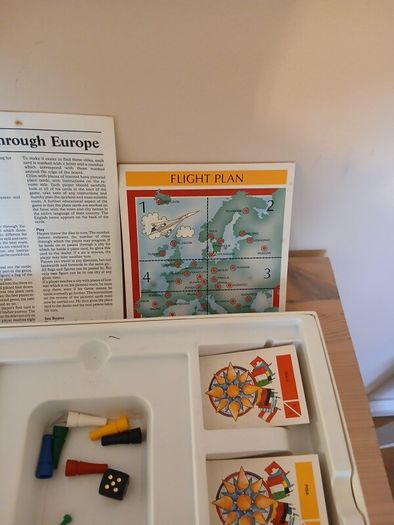 Vintage journey through europe board game