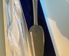 Fabulous Newbridge Silverware Pastry Server with clear stones unused