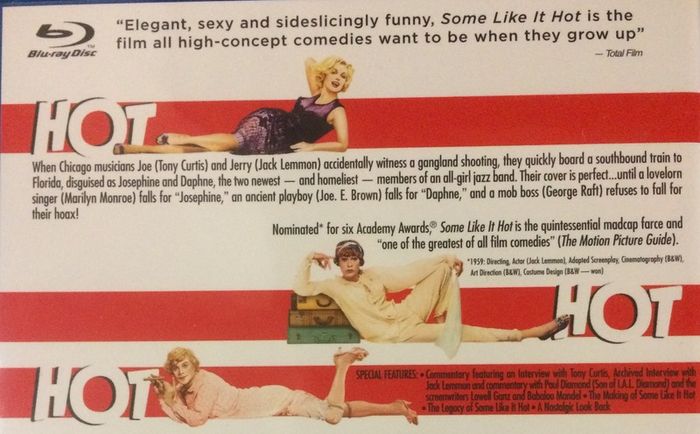 Some Like It Hot [1959] Marilyn Monroe, Jack Lemon & Tony Curtis [Blu-ray Movie]