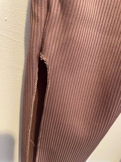 Missguided ribbed split hem legging size 14 - New
