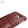 S6 Vintage Leather Back Cover With Card Slots Image 5