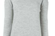 Cedric Charlier Grey Alpaca and wool high neck jumper