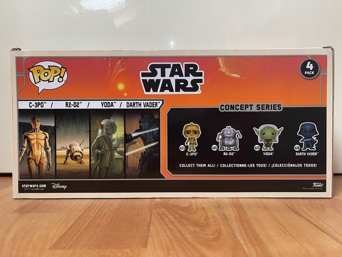 Pop Concept Series Star Wars: Yoda / Darth Vader / R2-D2 / C-3PO