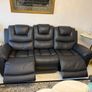 Emily Sofa Set | Power Recliner | LEATHER | Black Image 2