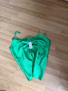 River Island Green Cami Top Size 14 New With Tags