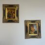 Pair of Vintage Style Framed Prints - Ornate Black & Gold Frames Image 2